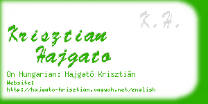 krisztian hajgato business card
