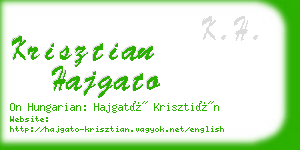 krisztian hajgato business card